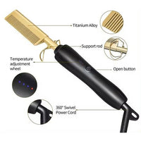 Hot Comb - Electric Straightening Hot Comb for Hair and Wigs